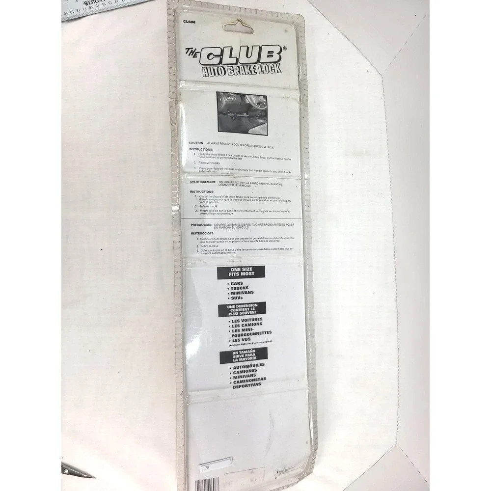 NEW The Club Auto Brake Lock Car Lock NOS New in Package